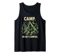 Divertido Gamer Humor FPS Camping Pun Video Juego de Bromas Fan Camiseta sin Mangas