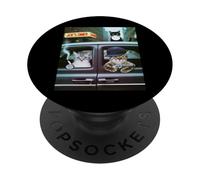 Divertido Gángster Gato Diciendo Mafia Mobster Noir Humor Mujeres Yo PopSockets PopGrip Adhesivo