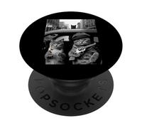Divertido Gángster Gato Diciendo Mafia Mobster Noir Humor Mujeres Yo PopSockets PopGrip Adhesivo