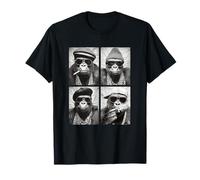 Divertido Gángster Gorilas Hip Hop Rap Calle Animal Urbano Meme Camiseta