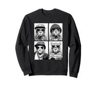 Divertido Gángster Leopardos Hip Hop Rap Calle Urbano Animal Meme Sudadera