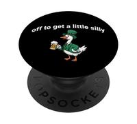Divertido Ganso del día de San Patricio para Ponerse un Poco Tonto PopSockets PopGrip Adhesivo