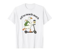 Divertido Ganso Scooter para enseñar estadísticas, Profesor de matemáticas Camiseta