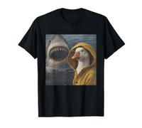 Divertido Ganso Tiburón Ataque Meme Vintage Camiseta