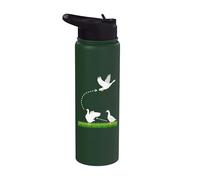 Divertido ganso volador amante de los gansos aves de corral agricultor lindo ganso Stainless Steel Insulated Water Bottle