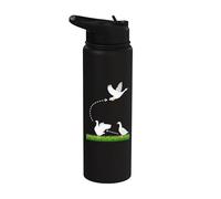 Divertido ganso volador amante de los gansos aves de corral agricultor lindo ganso Stainless Steel Insulated Water Bottle