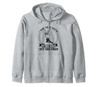 Divertido Gatito Gato rasca mi Cabeza Mientras muerde tu Dedo Gato Sudadera con Capucha