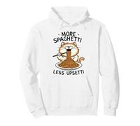 Divertido Gato Comiendo Espaguetis Gato Kawaii Anime Trending Meme Sudadera con Capucha