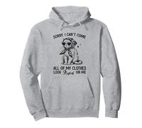 Divertido Gato con Bufanda y Gafas Sorry I Can't Come ... Sudadera con Capucha