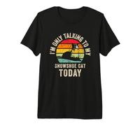 Divertido Gato con Raquetas de Nieve, Propietario de Funny Snowshoe Cat Today Camiseta Premium