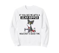 Divertido Gato cosiendo si me Ves con un desgarrador Sudadera