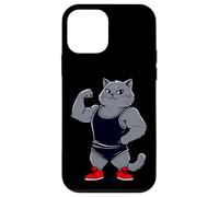 Divertido gato de dibujos animados - Bodybuilding Gym style 2 - Fan Fun Carcasa para iPhone 12 mini