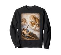 Divertido Gato divino Pintura clásica Parodia Arte diseño Sudadera