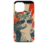 Divertido Gato DJ con Auriculares Retro Music Lover Art Carcasa para iPhone 13 Pro MAX