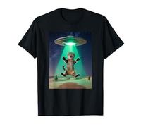 Divertido Gato Extraterrestre Abducción OVNI secuestro Gatito Ciencia Ficción Amantes Camiseta