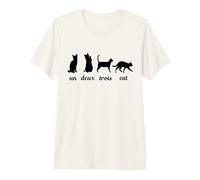 Divertido Gato francés Mascota Un Deux Trois Camiseta Premium