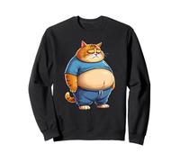 Divertido gato gordo diseño artístico gatito gordo amante gato gordito gato Sudadera