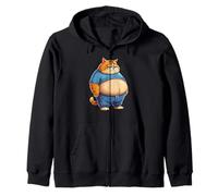 Divertido gato gordo diseño artístico gatito gordo amante gato gordito gato Sudadera con Capucha