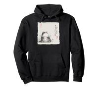 Divertido gato gordo japonés Zen Buddha Chonky Cat Pintura Sudadera con Capucha