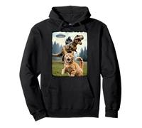 Divertido Gato Gorila Dinosaurio UFO Meme Humor Absurdo Escena Sudadera con Capucha