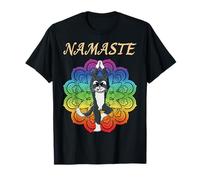 Divertido gato lindo Motivos Namaste Vrikshasana Yoga Cat Camiseta