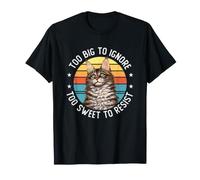 Divertido Gato Maine Coon Demasiado Grande para ignorar Demasiado Dulce para Resistir Camiseta
