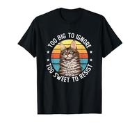 Divertido Gato Maine Coon Demasiado Grande para ignorar Demasiado Dulce para Resistir Camiseta gráfica económica
