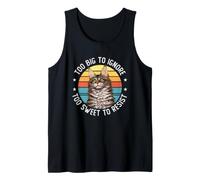 Divertido Gato Maine Coon Demasiado Grande para ignorar Demasiado Dulce para Resistir Camiseta sin Mangas
