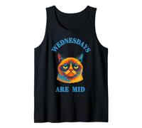 Divertido Gato malhumorado al Que no le Gustan los miércoles Camiseta sin Mangas
