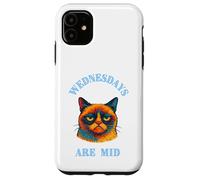 Divertido Gato malhumorado al Que no le Gustan los miércoles Carcasa para iPhone 11