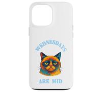 Divertido Gato malhumorado al Que no le Gustan los miércoles Carcasa para iPhone 13 Pro MAX