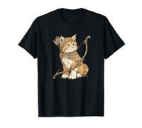 Divertido Gato Mascota con Flecha para los Amantes de los arqueros Camiseta
