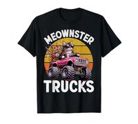 Divertido Gato Monster Truck para niñas y Mujeres, Fiesta de camión Monstruo Camiseta