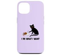 Divertido Gato Negro con la Frase «Hago lo Que Quiero», Regalos para Amantes de los Gatos para Mujeres y niñas Carcasa para iPhone 13