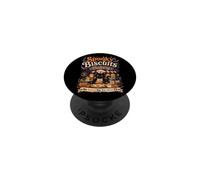 Divertido Gato Negro Halloween Calabaza Espeluznante Galletas panadería PopSockets PopGrip Adhesivo