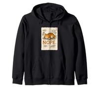 Divertido Gato Nope Lazy Orange Kitten Lady Lovers Sumi-e Kawaii Sudadera con Capucha