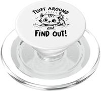Divertido Gato Peludo Alrededor y descubre un diseño humorístico PopSockets PopGrip para MagSafe