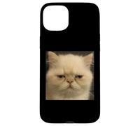 Divertido Gato Persa Cansado Gato Cara Meme Foto Carcasa para iPhone 15 Plus