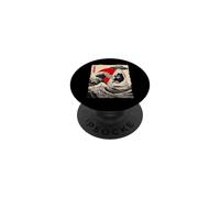 Divertido Gato rapto de ovnis Great Wave Kanagawa Anime Cat Ramen PopSockets PopGrip Adhesivo