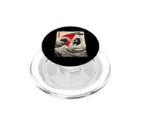 Divertido Gato rapto de ovnis Great Wave Kanagawa Anime Cat Ramen PopSockets PopGrip para MagSafe