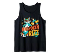 Divertido Gato Retro de Unspoken Rizz de Mediados de Siglo, Moderno Camiseta sin Mangas