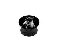 Divertido Gato siamés Bebiendo café Helado PopSockets PopGrip Adhesivo