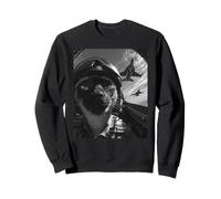 Divertido Gato siamés Selfie Fighter Jet Pilot Airplane Graphic Sudadera