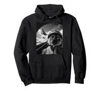 Divertido Gato siamés Selfie Fighter Jet Pilot Airplane Graphic Sudadera con Capucha