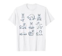 Divertido Gato siamés Vintage Yoga meditación Retro Envejecido Camiseta