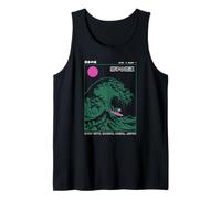 Divertido Gato Surfing Choshi Chiba Japón Wave Art Camiseta sin Mangas