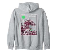 Divertido Gato Surfing Choshi Chiba Japón Wave Art Sudadera con Capucha