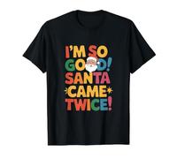 Divertido Gay Santa Claus Navidad LGBT Juego de Palabras Orgullo Xmas Rainbow Camiseta gráfica económica, Hombre, Negro, L