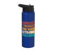 Divertido Gimnasio Papas Fritas Fitness Culturismo Levantamiento Stainless Steel Insulated Water Bottle