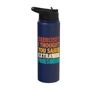 Divertido Gimnasio Papas Fritas Fitness Culturismo Levantamiento Stainless Steel Insulated Water Bottle